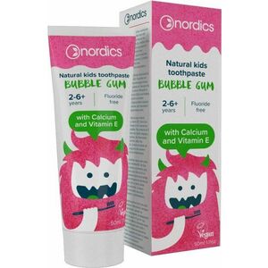 NORDICS természetes fogkrém gyermekeknek rágógumi ízesítéssel 50 ml kép