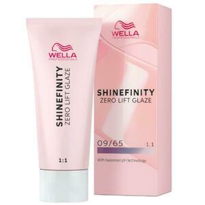Demipermanens Áttetsző Hajfesték - Wella Professionals Shinefinity Zero Lift Glaze, árnyalata 09/65 Pink Shimmer (nagyon világosszőke mahagóni lila), 60 ml kép