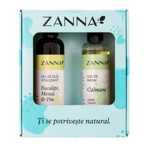 Zanna Csomag - Nyugtató Masszázsolaj, 200 ml és Vitalizáló Tusfürdő, 250 ml kép