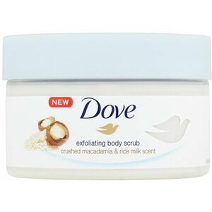 Dove Crushed Macadamia & Rice Milk body scrub 225ml kép