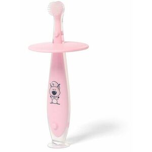 BabyOno gyerek fogkefe dugóval 6 m+, rózsaszín kép