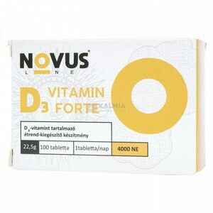 Novus Line D3-vitamin Forte tabletta 100 db kép