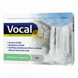 Vocal szopogatótabletta izlandi zuzmóval, C-vitaminnal menta ízű 24 db kép