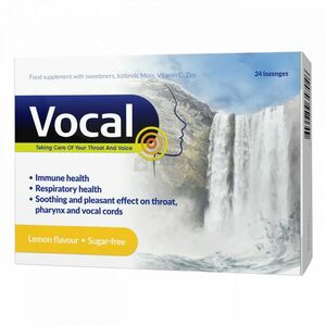 Vocal szopogatótabletta izlandi zuzmóval, C-vitaminnal citrom ízű 24 db kép