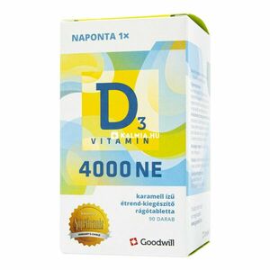 D3-Vitamin 4000 NE karamell ízű rágótabletta 90 db kép