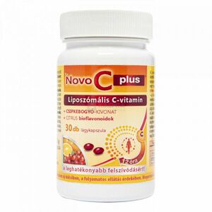Novo C Plus Liposzómális C-vitamin lágykapszula csipkebogyó kivonattal 30 db kép