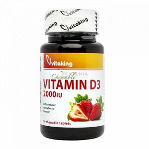Vitaking D3-vitamin 2000NE rágótabletta 90 db kép