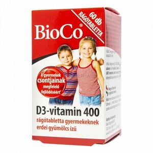 BioCo D3-vitamin 400 gyermek rágótabletta 60 db kép