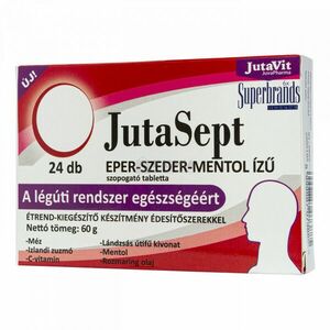 JutaVit Jutasept eper-szeder-mentol ízű szopogató tabletta 24 db kép