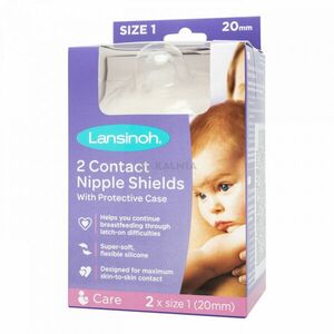 Lansinoh Contact bimbóvédő szilikon mini méret 20 mm + tok 2 db kép