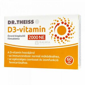 Dr. Theiss D3-vitamin étrend-kiegészítő filmtabletta 2000 NE 60 db kép