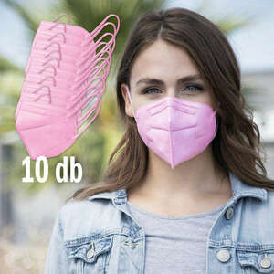FFP2 légzésvédő egészségügyi arcmaszk (KN95) / rózsaszín / 10 db kép