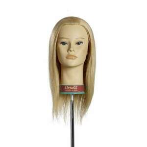 L'Image Claudia modellező babafej 35cm természetes szőke hajjal kép