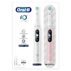 Oral-B iO6 Series Elektromos fogkefe DuoPack, fehér-rózsaszín kép
