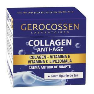 Ránctalanító Éjszakai Krém Collagen Anti-age Minden Bőrtípusra, Gerocossen Laboratoires, 50 ml kép