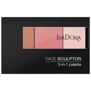 Szemhéjfesték paletta kontúrozáshoz Isadora - Face Sculptor 3 in 1, árnyalata 62 Cool Pink, 12 g kép