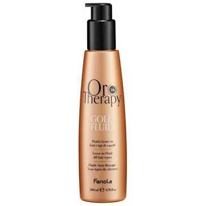 Leave-In Fluid Minden Hajtípusra - Fanola Oro Therapy Gold Leave-In Fluid All hair Types, 200 ml kép