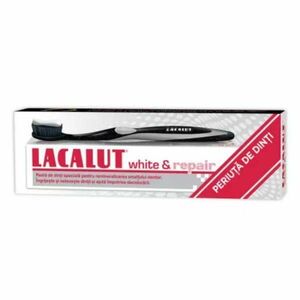 Fogkrém - Lacalut White & Repair, 75 ml + Fogkefe Lacalut Black Edition kép