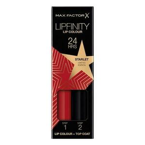 Folyékony Rúzs - Max Factor Lipfinity, Lip Colour + Top Coat, árnyalata 088 Starlet, 1 csomag kép