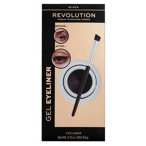 Szemtus Revolution Gel Eyeliner Pot With Brush, Makeup Revolution, Black/Fekete kép