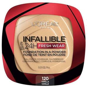 Kompakt Púder - L'Oreal Paris Infaillible 24H Fresh Wear Foundation In A Powder, 120 Vanilla, 9 g kép