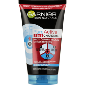 Garnier Skin Naturals Pure Active 3 In1 Mitesszerek Ellen Arcmaszk Aktív Szénnel kép
