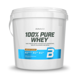 BioTechUSA 100% Pure Whey tejsavó fehérjepor (mogyoró) 4000 g kép