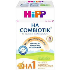 HiPP HA1 Combiotik hipoallergén, tejalapú, anyatej-helyettesítő tápszer 0 hó+ 600 g kép