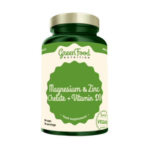 GreenFood Nutrition Magnézium- és cinkkelátok + D3-vitamin 90 kapszula kép
