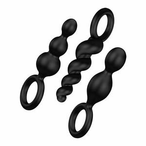 Satisfyer Plugs - anál dildó szett - fekete (3 részes) 3 ks kép