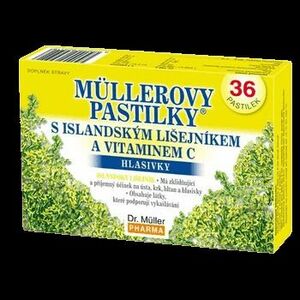 Dr. Müller Pharma Müller pasztilla izlandi zuzmóval és C-vitaminnal cukor nélkül 36 pasztilla kép