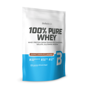 BioTechUSA 100% Pure Whey tejsavó fehérjepor (kókusz-csokoládé) 454 g kép