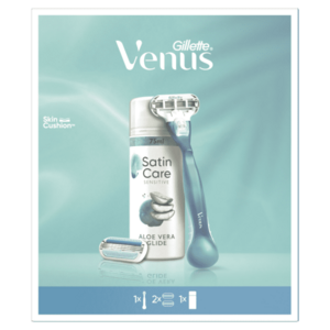 Venus Smooth borotva + 2 fej + Gillette Satin Care borotvazselé 3 db kép