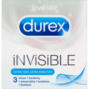 Durex Invisible Extra Vékony, Extra Érzékeny Óvszer 3 db kép