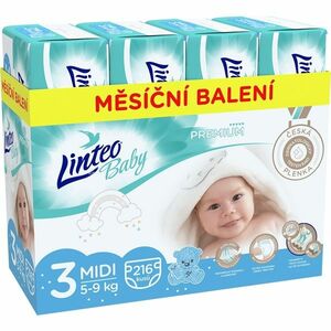Linteo Baby Premium pelenka MIDI (5-9 kg) 216 db kép