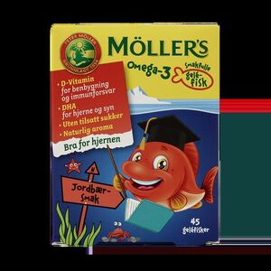 Mollers Omega 3 Zselés halacskák málna ízű, zselés rágótabletta 45 db kép