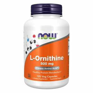 L-ornitin 500 mg - NOW Foods kép