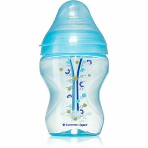 Tommee Tippee Closer To Nature Anti-colic Advanced Baby Bottle cumisüveg Slow Flow Blue 0 m+ 260 ml kép