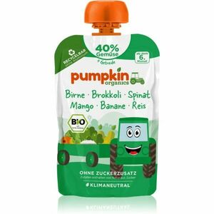 Pumpkin Organics BIO brokkoli, spenót körtével, mangó, marakuja bébiétel 100 g kép