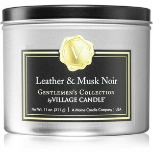Village Candle Gentlemen's Collection Leather & Musk Noir illatgyertya I. 311 g kép
