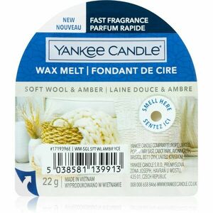 Yankee Candle Soft Wool & Amber illatos viasz aromalámpába 22 g kép