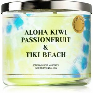 Bath & Body Works Aloha Kiwi Passionfruit & Tiki Beach illatgyertya 411 g kép