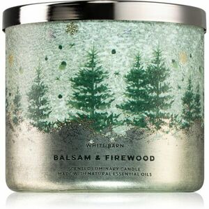Bath & Body Works Balsam & Firewood illatgyertya 411 g kép