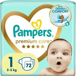 Pampers Premium Care Size 1 eldobható pelenkák 2-5 kg 72 db kép