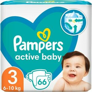 Pampers Active Baby Size 3 eldobható pelenkák 6-11 kg 66 db kép