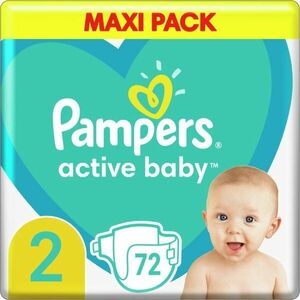 Pampers Active Baby Size 2 eldobható pelenkák 4-8 kg 72 db kép