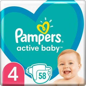 Pampers Active Baby Size 4 eldobható pelenkák 9-14 kg 58 db kép