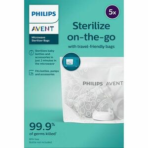 Philips Avent Sterilize on-the-go sterilizációs zacskók mikrohullámú sütőbe 5 db kép