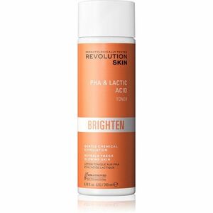 Revolution Skincare Brighten PHA & Lactic Acid gyengéd bőrhámlasztó tonik száraz és érzékeny bőrre 200 ml kép
