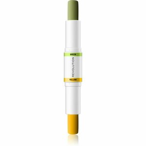 Makeup Revolution Colour Correcting korrektor ceruza egységesíti a bőrszín tónusait árnyalat Yellow & Green 2x4, 3 g kép